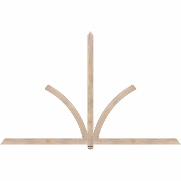 Ekena Millwork Redmond Smooth Timber Gable Bracket, Douglas Fir, 108"W x 68"H x 1 1/2"D x 3 1/2"F, 15/12 Pitch GBW108X68X0204RED00SDF - main